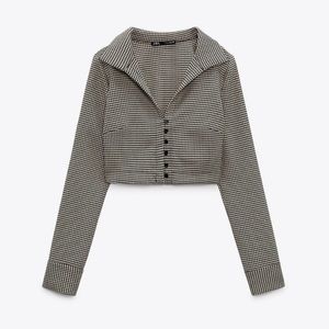 NWT Zara Houndstooth Top